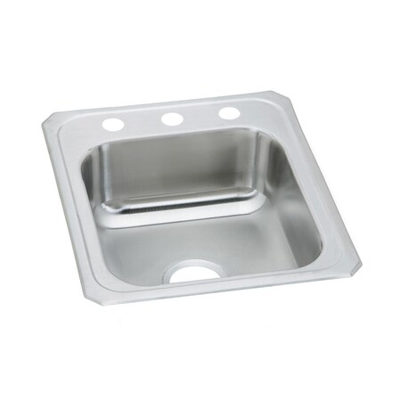 Elkay Celebrity Stainless Steel 17 X 21-1/4 X 6-7/8 Single Bowl Top Mount Sink CR1721MR2